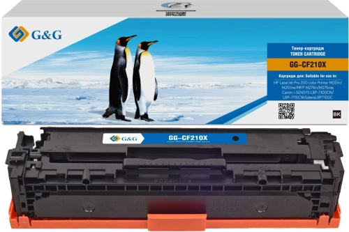 Картридж G&G GG-CF210X черный (2400стр.) для HP HP LJ Pro 200 color Printer M251n/nw/MFP M276n/nw, Canon LBP-7100Cn/7110Cw Canon