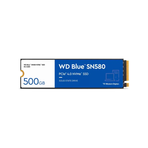 Western Digital Blue SN580 SSD M2.2280 PCIe 4.0 500Gb, 4000MBs/ 3600MBs, TBW 300, WDS500G3B0E, 1 year