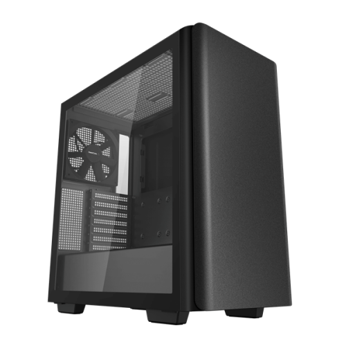 корпус Deepcool CK500 без БП, боковое окно (закаленное стекло), 1x140мм вентилятор спереди и 1x140мм вентилятор сзади, черный, EATX