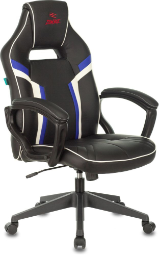 Кресло игровое Zombie Z3 черный/ синий эко.кожа крестов. пластик (VIKING ZOMBIE Z3 BL)