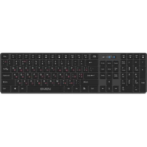 Беспроводная клавиатура SVEN KB-E5300W графит (109 кл.+12Fn) (SV-021139)
