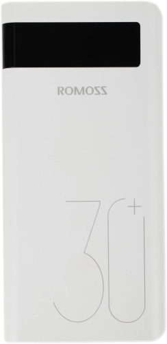 Мобильный аккумулятор Romoss Sense 8P+ 30000mAh QC3.0 18W 3A 2xUSB-A/USB-C белый (6958377507070)