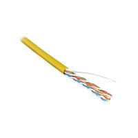 Кабель UTP патч-кордовый, 4 пары, Кат. 5e, LSZH, желтый, 305м в кат., LANMASTER (LAN-5EUTP-PT-LSZH-YL)