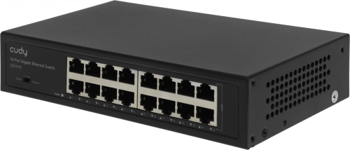 Коммутатор/ 16-Port Gigabit Switch, 16 Gigabit RJ45 Ports, IGMP Snooping, Loop Detection/Prevention, 802.1p/DSCP QoS, Switch/VLAN/Extend working mode DIP switch, Rack-mountable Steel Case, Power Saving, Plug & Play, Rack-Mount kits i (GS1016) фото 4