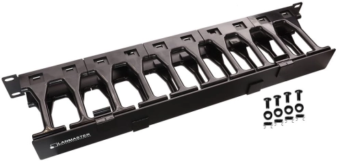 Кабельный органайзер Lanmaster LAN-ORG-PF/ S-1U пальцы 1U шир.:19