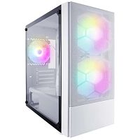 1STPLAYER Корпус FIREBASE X4-M White / mATX, TG / 1x120mm & 2x140mm LED fans inc. / X4-M-WH-2F1P-W-1F1-W