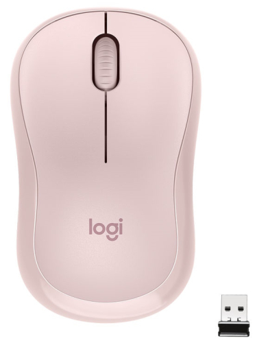 Мышь LOGITECH M221 розовая беспроводная 2.4 ГГц, USB, 3 кн., 1000 dpi, 1 x AA, (910-006091)