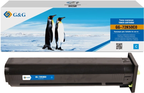 Картридж лазерный G&G GG-72K50C0 72K50C0 голубой (8000стр.) для Lexmark CS820dtfe/ CS820dte/ CS820de/ CX820de/ CX820dtfe/ CX825de/ CX825dte/ CX825dtfe/ CX860dte/ CX860dtfe/ CX860de