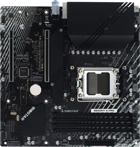 Материнская плата Biostar B850MT-E Pro Socket AM5 AMD B850 4xDDR5 mATX AC`97 8ch(7.1) 2.5Gg RAID+HDMI+DP