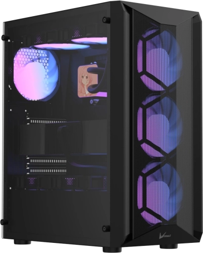 Корпус Formula Air Power G1 Plus черный без БП ATX 6x120mm 3x140mm 1xUSB2.0 1xUSB3.0 1xUSB3.1 audio bott PSU (AIR POWER G1 PLUS BLACK)