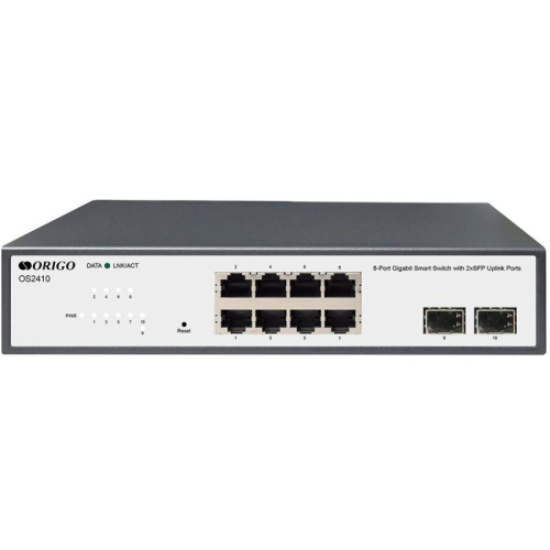 ORIGO Настраиваемый L2 коммутатор 8x1000Base-T, 2x1000Base-X SFP, комплект для установки в 19