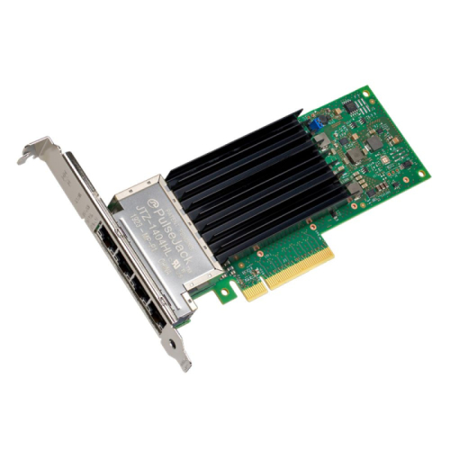 Intel® Ethernet Converged Network Adapter X710-T4L 4x RJ45 port 10GbE/ 5GbE/ 2.5GbE/ 1GbE, PCI-E v3 x8, iSCSI, NFS, VMDq. PCI-SIG* SR-IOV, w/ o RDMA, Low Profile (174237) {5} (X710T4LBLK)