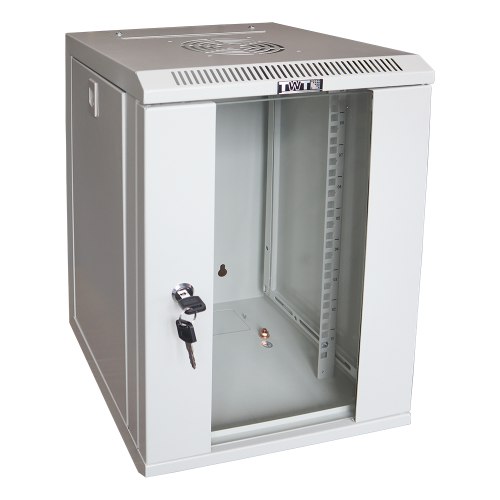 Шкаф коммутационный Lanmaster (TWT-CBW10G-6U-3X3-GY) настенный 6U 312x300мм пер.дв.стекл 30кг серый