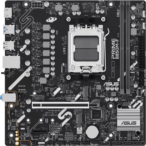 Материнская плата ASUS PRIME B850M-F, AM5, B850, 2*DDR5, 4*SATA, 2*M.2, 4*USB 3.2, 4*USB 2.0, 3*PCIx16, 2*PCIx1, DP+HDMI, mATX; 90MB1N90-M0EAY0 фото 2