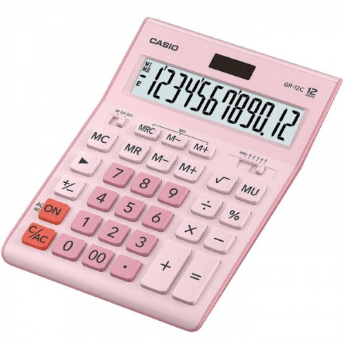 Калькулятор настольный Casio GR-12C-PK розовый 12-разр. (GR-12C-PK-W-EP)