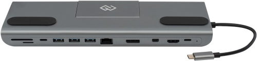 Стыковочная станция Digma DS-991 USB Type-C серый 1xHDMI 1xDP 1xminiDP 1xRJ-45 1xUSB Type-C 3xUSB 3.0 фото 3