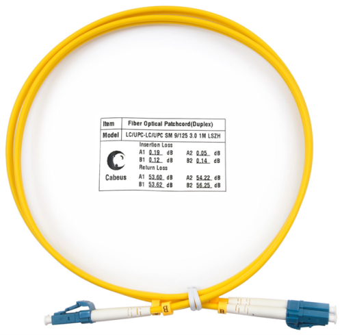 Cabeus FOP(d)-9-LC-LC-1m Шнур оптический duplex LC-LC 9/ 125 sm 1м LSZH