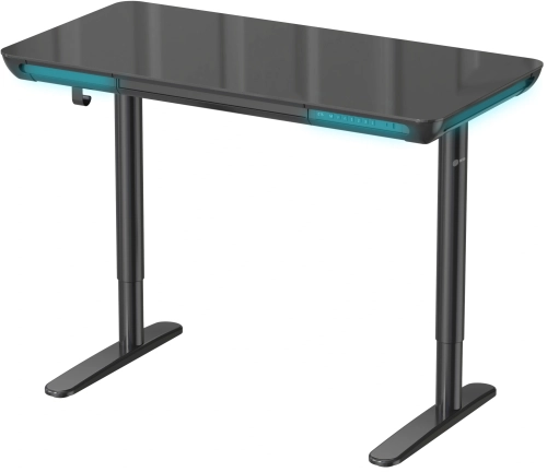 Стол для компьютера Cactus CS-EGD-BK-LED электропривод столешница закаленное стекло черный каркас черный 120x72x60см