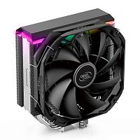 Вентилятор Deepcool AS500 RTL {8} (727064) (Height 164mm, 6mm x 5pcs, Fan 140mm, 500;1200RPM ±10%, < 29.2 dB(A), 4-pin PWM, TDP 220W, Screw, Socket AMD AM4, Intel LGA 2066/ 2011-v3/ 2011/ 1700/ 1200/ 115x) (R-AS500-BKNLMN-G)