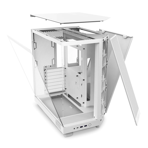 Корпус без блока питания/ Case NZXT H6 Flow, Midi-Tower, TG, 3x120mm, 2xUSB-A 3.2 + 1xUSB-C 3.2, ATX, mATX, mITX White (CC-H61FW-01) фото 5