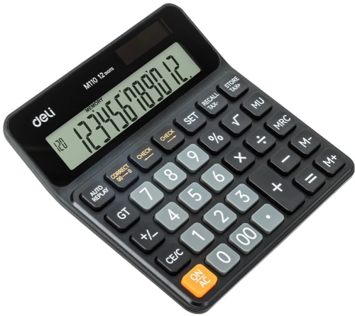 Калькулятор настольный Deli Askend EM110 черный 12-разр.