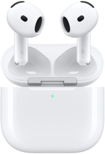 Гарнитура вкладыши Apple AirPods 4 ANC A3055/A3056/A3059 белый беспроводные bluetooth в ушной раковине (MXP93HN/A)