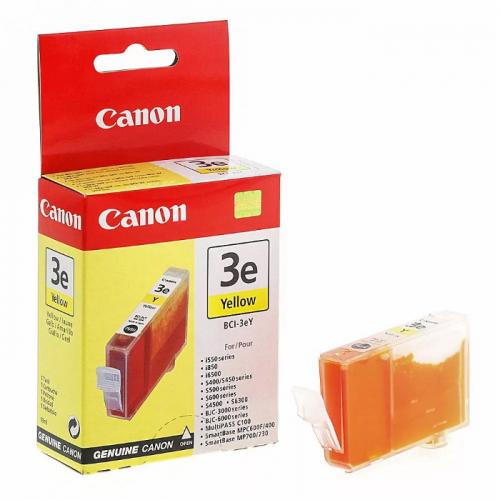 Картридж Canon BCI-3eY желтый 390 страниц для BJC-6100/6200/6500/i-550/850/S-450/520/630/750/530D/6300/SB-MPC400/600 (4482A002)