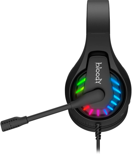 Наушники с микрофоном A4Tech Bloody G230 черный 2м накладные USB оголовье (G230) (G230#MLN) фото 2