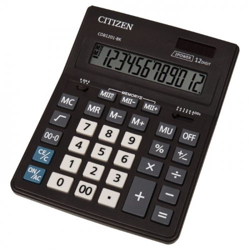 Калькулятор настольный Citizen CDB1201BK черный 12-разрядный