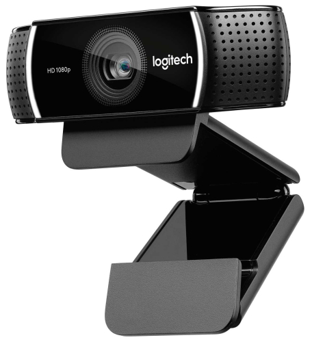 Веб-камера Logitech C922 Pro Stream, Full HD 1080p/ 30fps, 720p/ 60fps, автофокус, угол обзора 78°, стереомикрофон, лицензия XSplit на 3мес, кабель 1.5м, штатив (960-001089)