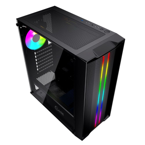 Powercase CMIEB-F4S Корпус Mistral Evo, Tempered Glass, 1x 120mm PWM ARGB fan + ARGB Strip + 3x 120mm PWM non LED fan, чёрный, ATX (CMIEB-F4S) фото 3
