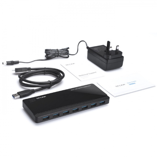 Разветвитель USB 3.0 TP-Link UH720 7портовый черный фото 3