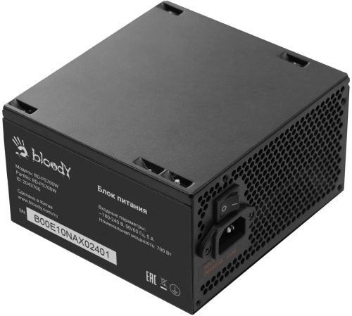 Блок питания Bloody ATX 700W BD-PS700W 80+ white (20+4pin) APFC 120mm fan 6xSATA RTL фото 8