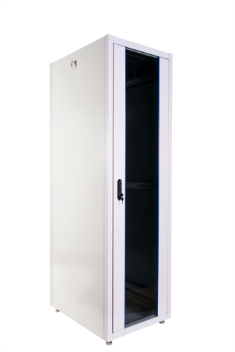 Шкаф телекоммуникационный напольный ЭКОНОМ 42U (800 1000) дверь стекло, дверь металл (ШТК-Э-42.8.10-13АА)