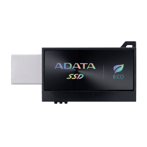 Твердотельный накопитель/ ADATA External SSD SC730, 1000GB, Type-C, Type-A, USB 3.2 Gen2, R/ W 600/ 600 MB/ s, 36.8x23.8x9.7mm, Black (5 лет) (SC730-1T-CACTI)