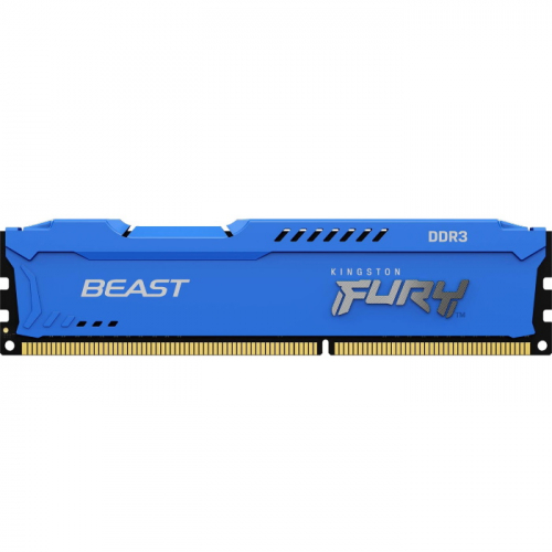Модуль памяти Kingston FURY Beast Blue DDR3 4GB 1600MHz CL10 DIMM 1RX8 1.5V 240-pin 4Gbit (KF316C10B/ 4) (KF316C10B/4)