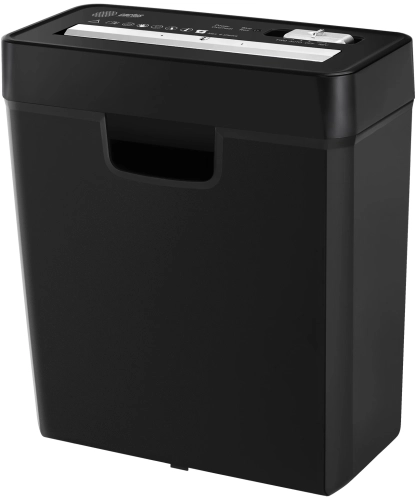 Шредер Cactus CS-SH-P2 черный (секр.Р-2) ленты 6лист. 10лтр. скобы пл.карты