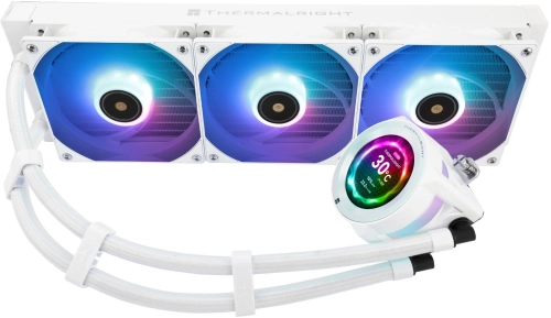 Система водяного охлаждения Thermalright Core Vision 360 ARGB (C-VISION-360-WH-ARGB) Система водяного охлаждения Thermalright Core Vision 360 ARGB Soc-AM5/ AM4/ 1200/ 1700/ 1851 белый 4-pin 28.1dB Al LCD Ret (C-VISION-360-WH-ARGB) фото 7
