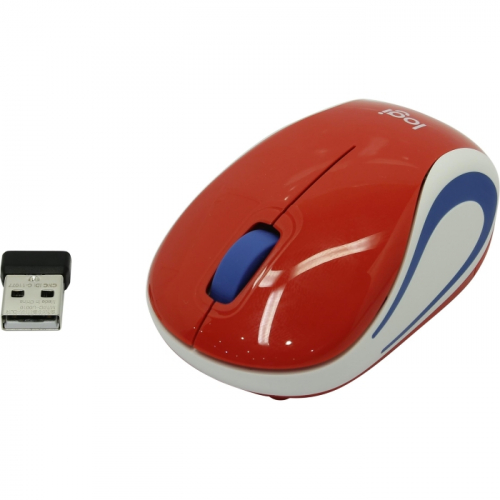 Мышь беспроводная Logitech Mini Mouse M187 красная (910-002732) фото 2