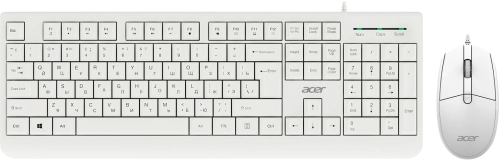Клавиатура + мышь Acer OCC400 клав:белый мышь:белый USB (ZL.ACCCC.014)