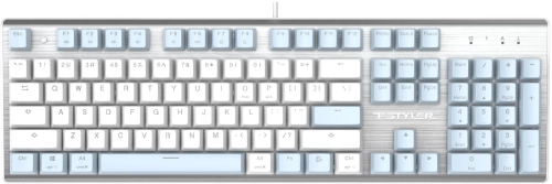 Клавиатура A4Tech Fstyler FS100 Neon механическая синий/ белый USB for gamer LED (FS100) фото 2