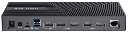 Док-Станция WAVLINK USB-C Triple Display 4K@60Hz Universal /100W PowerDelivery Include 20V/8A Power Adapter/ 4xUSB3.0/3xUSB C/2xDP 4K 60HZ/3xHDMI 4K 60HZ/1xGigabit LAN/1xAudio In/Out (WL-UG69PD25 PRO) фото 2
