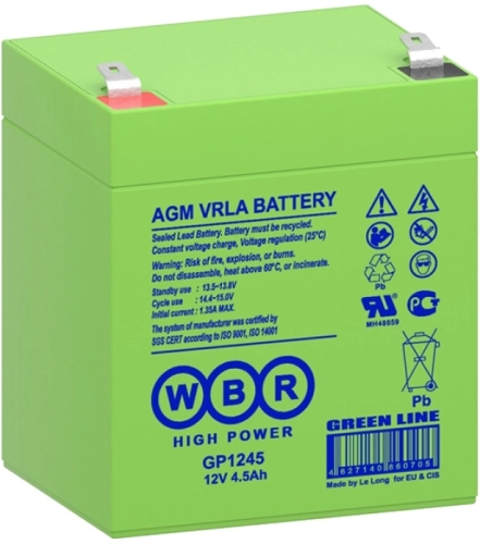 Батарея для ИБП WBR GP1245 12В 4.5Ач (GP1245 WBR)