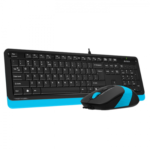 Клавиатура + мышь A4Tech Fstyler F1010, Wired, USB, 600-1000-1600But, Multimedia (F1010 BLUE) фото 3