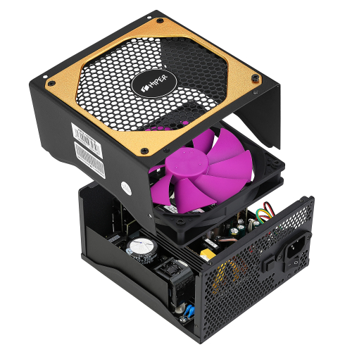 Блок питания модульный для ПК 1000 Ватт/ PSU HIPER HPG-1000FM (1000W 80+Gold, 14cm Fan, 220V input, Efficiency 90%, Modular, Black) BOX фото 6