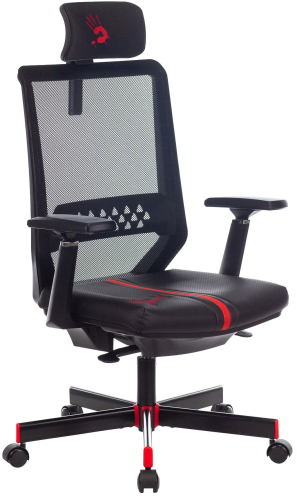 Кресло игровое A4Tech Bloody GC-900 черный сетка с подголов. крестов.