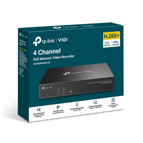 Сетевой видеорегистратор/ 4 Channel PoE Network Video Recorder (VIGI NVR1004H-4P) фото 2