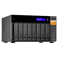 Полка расширения сетевого хранилища без дисков/ SMB QNAP TL-D800S SATA expansion enclosure, 8-tray 3,5"/ 2,5" w/ o HDD. 2xSFF-8088, hardware RAID support, desktop version.
