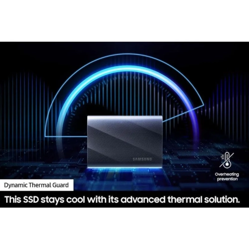 Внешние HDD и SSD/ Samsung External SSD T9, 2000GB, Type-C, USB 3.2 Gen2, R/W 2000/2000MB/s, 88x60x14mm, Black (12 мес.) (MU-PG2T0B/WW)