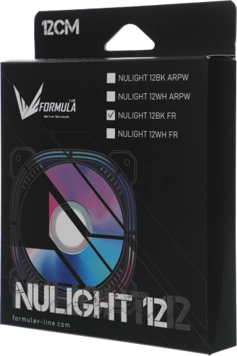 Вентилятор для корпуса Formula Nulight 12BK RGB 120х120x25 черный 3-pin 4-pin (Molex) 19.06дБ (NULIGHT 12BK FR) Ret фото 7
